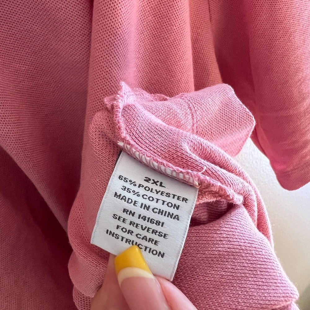 ▫️HASTING & SMITH: Women’s 2XL, pink short sleeve polo w/buttons, NWOT▫️ - Picture 4 of 8